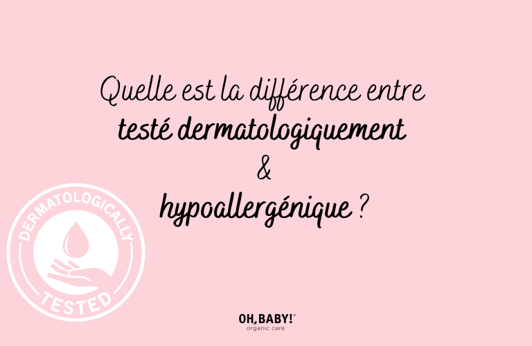 Quelle est la différence entre testé dermatologiquement et hypoallergénique ?